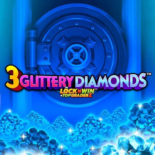 Slots logo of 3 Glittery Diamonds from PearFiction Studios at Spinit Casino