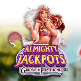 Almighty Jackpots: Garden of Persephone slot logo by Novomatic at Spinit Casino