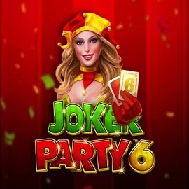Joker Party 6 slot logo by Greentube at Spinit Casino