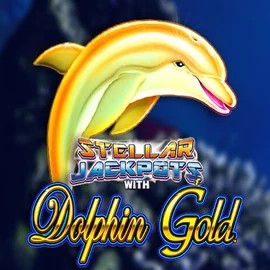 Dolphin Gold with Stellar Jackpots by Lightning Box Game, showcased at spinitcasinoo.com – game logo